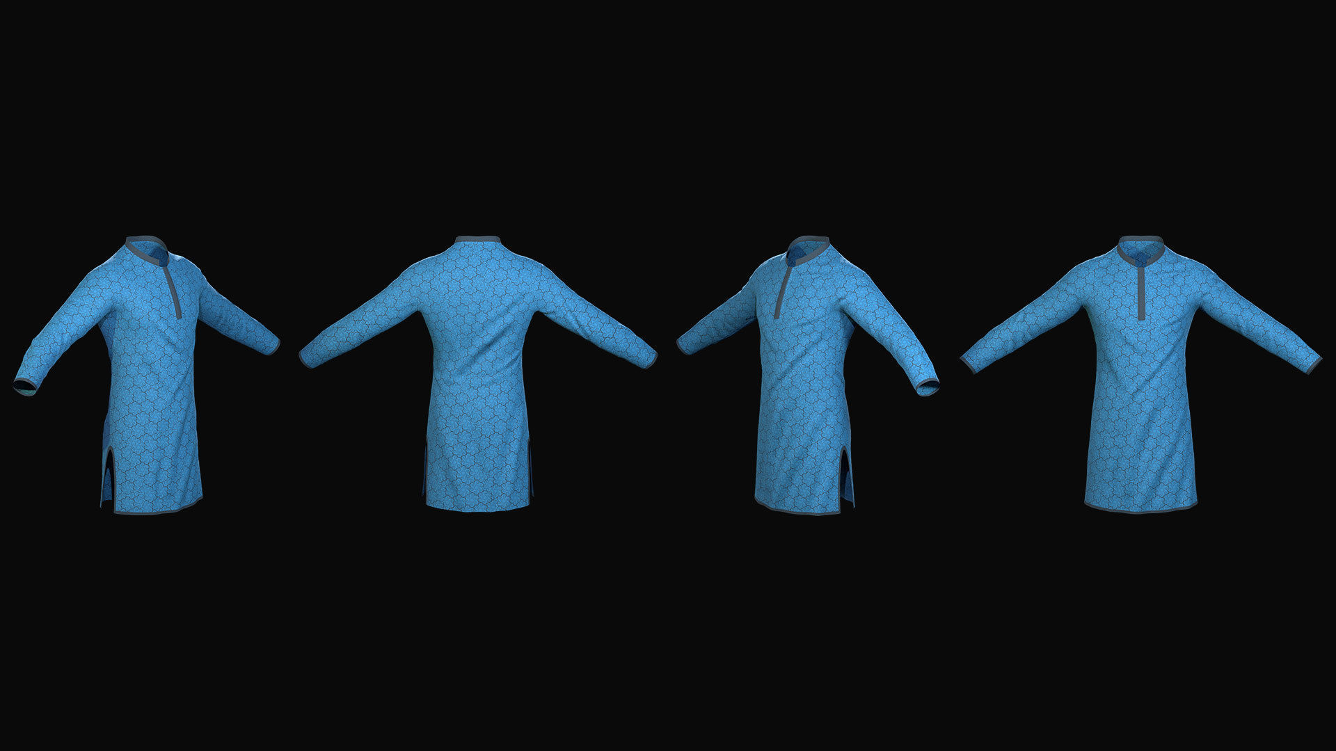 Punjabi A Traditional Cloth for Men 3D model_15