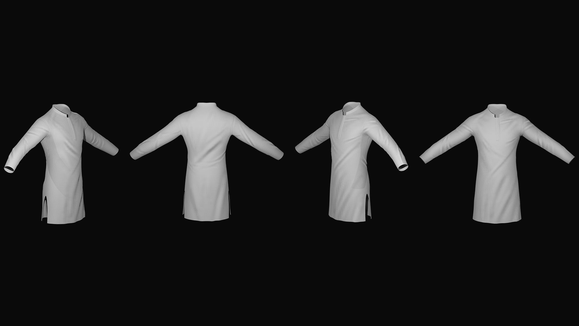 Punjabi A Traditional Cloth for Men 3D model_7