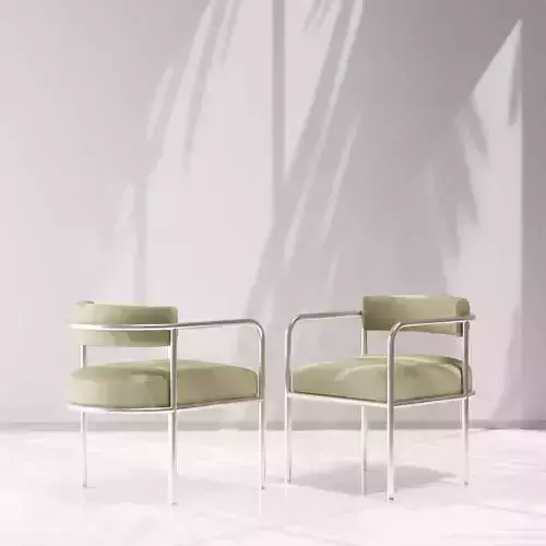 Rene Herbst No 14 Armchair Upholstery 3D model