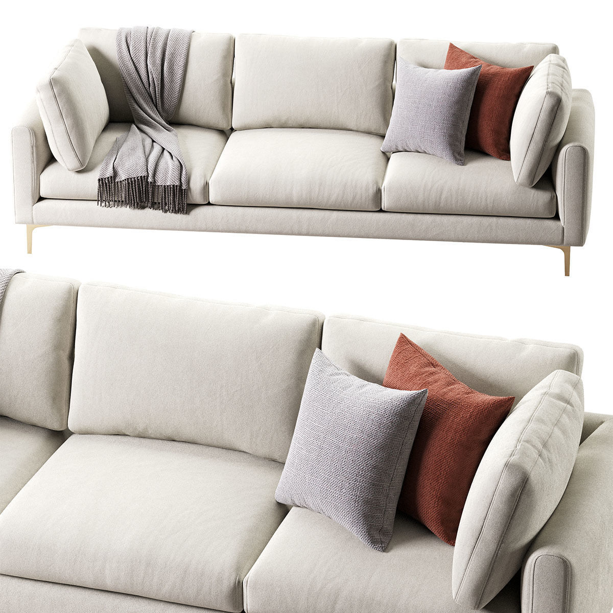 Adams Sofa 3 Seat 3D model_25