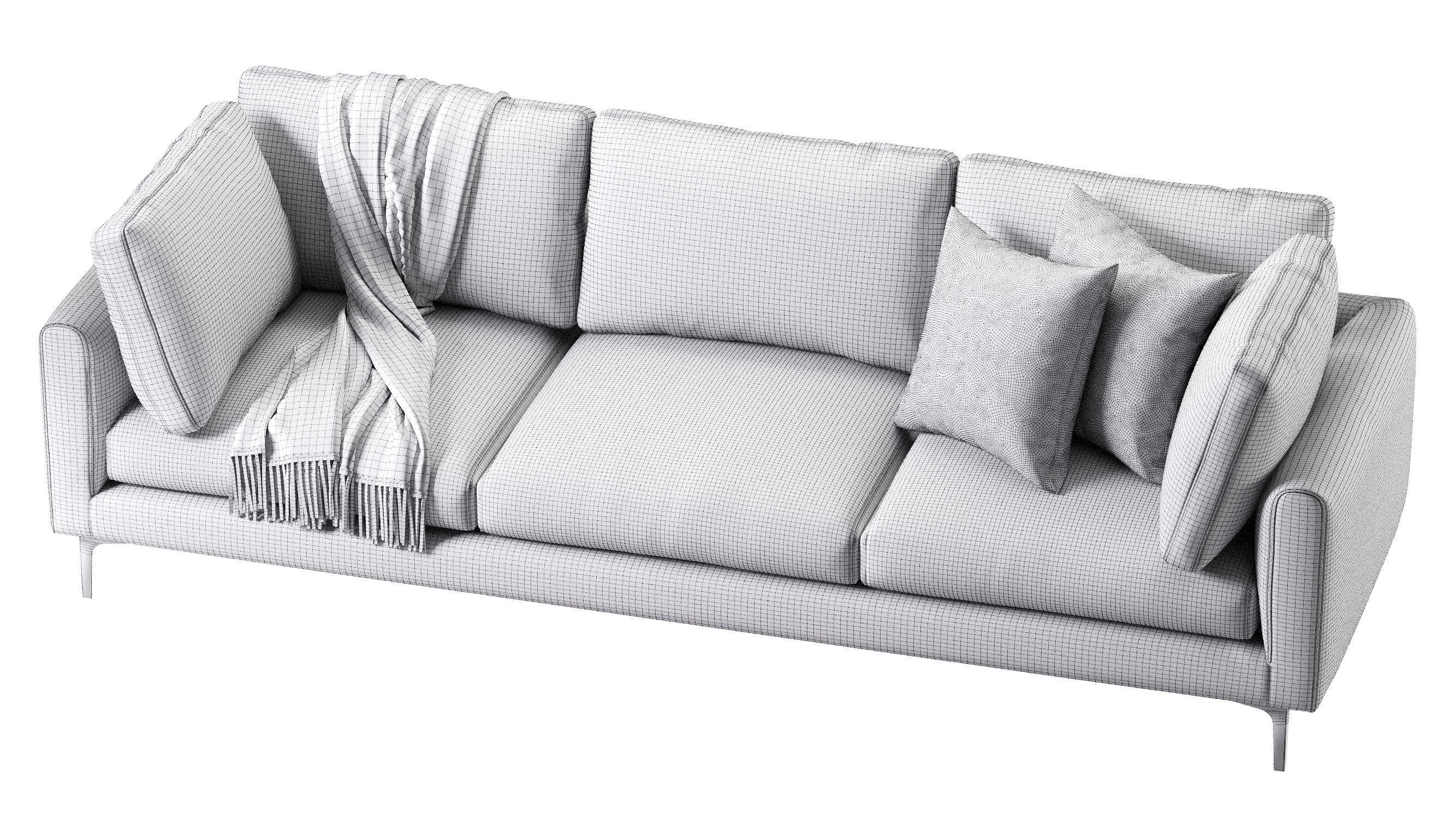 Adams Sofa 3 Seat 3D model_15