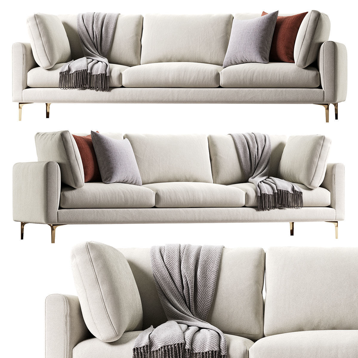 Adams Sofa 3 Seat 3D model_27