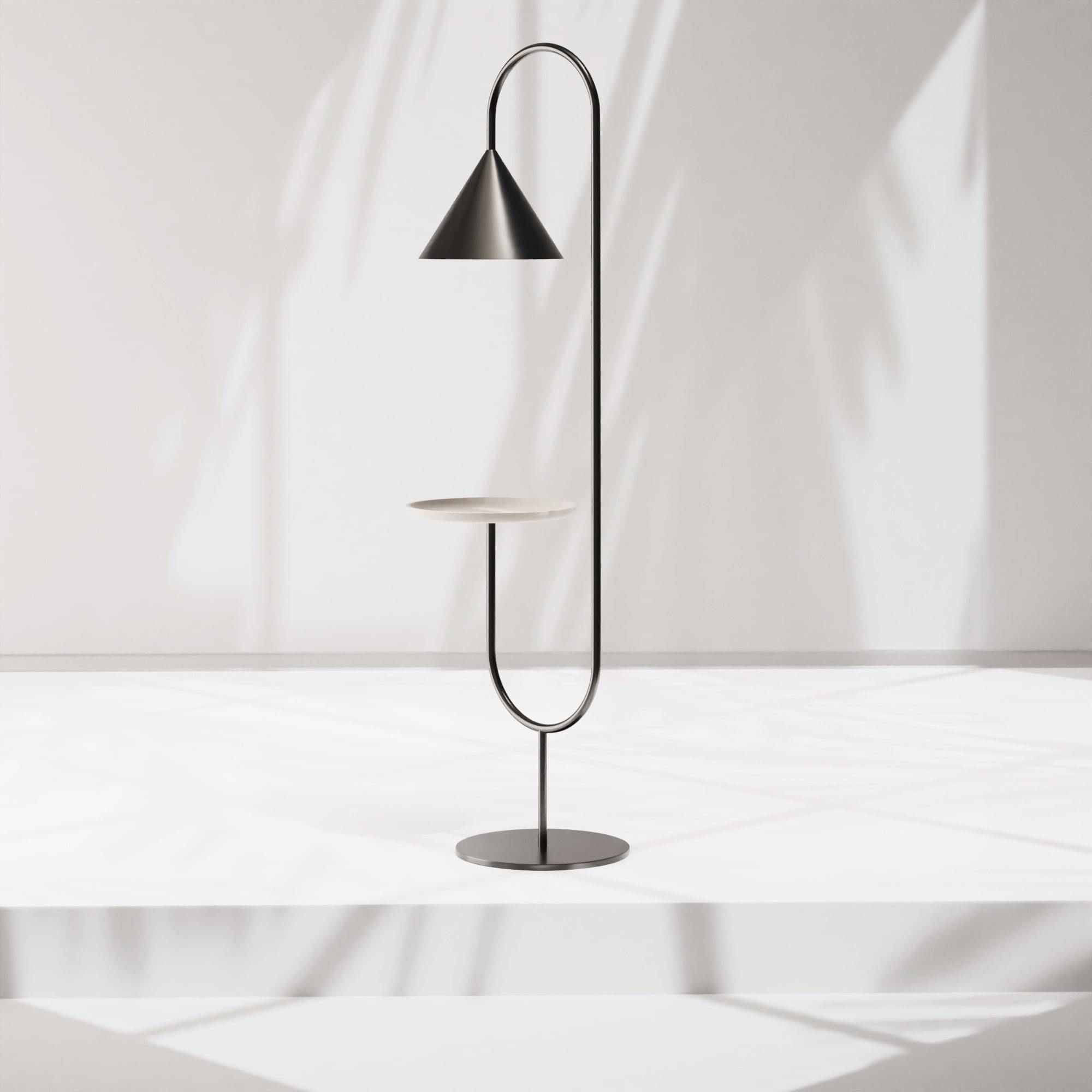 Miniforms OZZ Floor Lamp Laquered Black and Ash 3D model_2