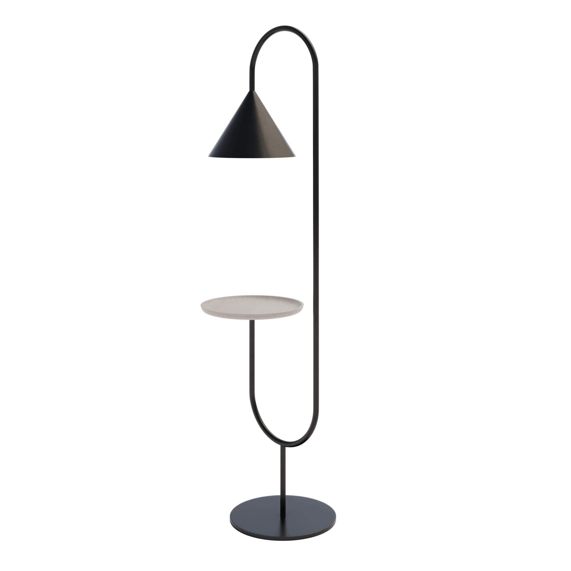 Miniforms OZZ Floor Lamp Laquered Black and Ash 3D model_5