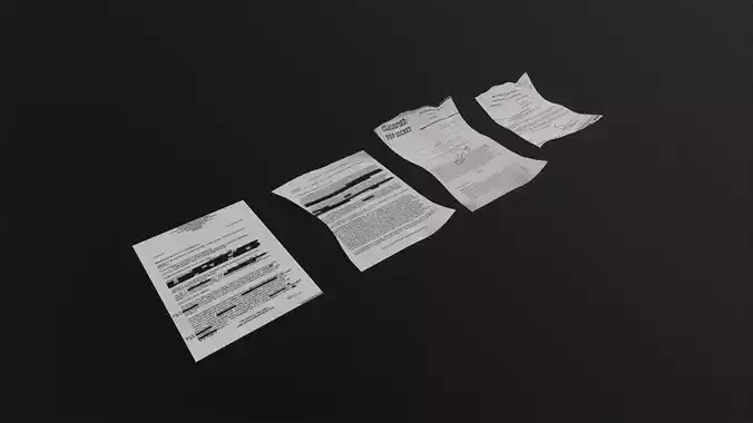 Paper debris 3D Model