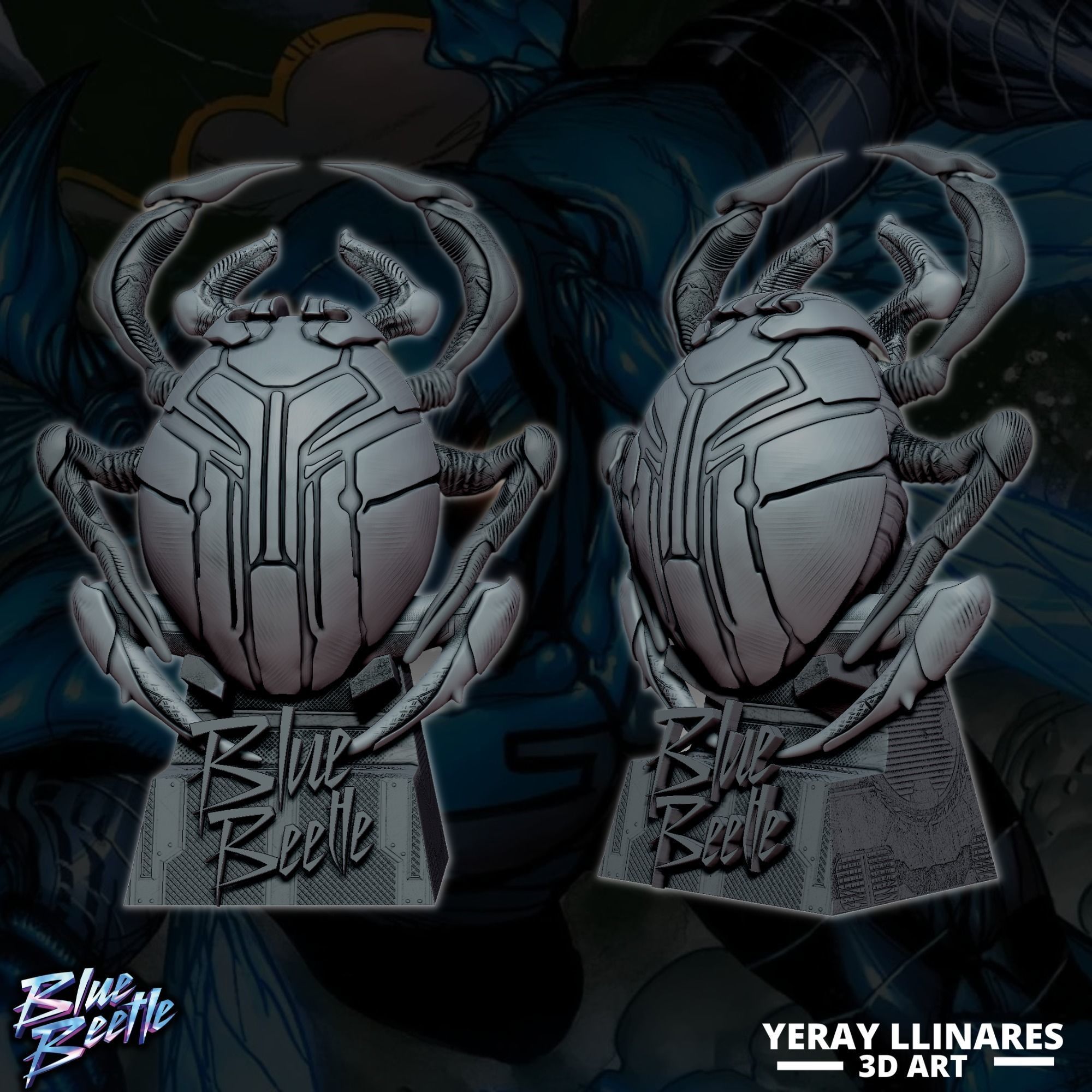 BLUE BEETLE ANCIENT RELIC 3D print model_4