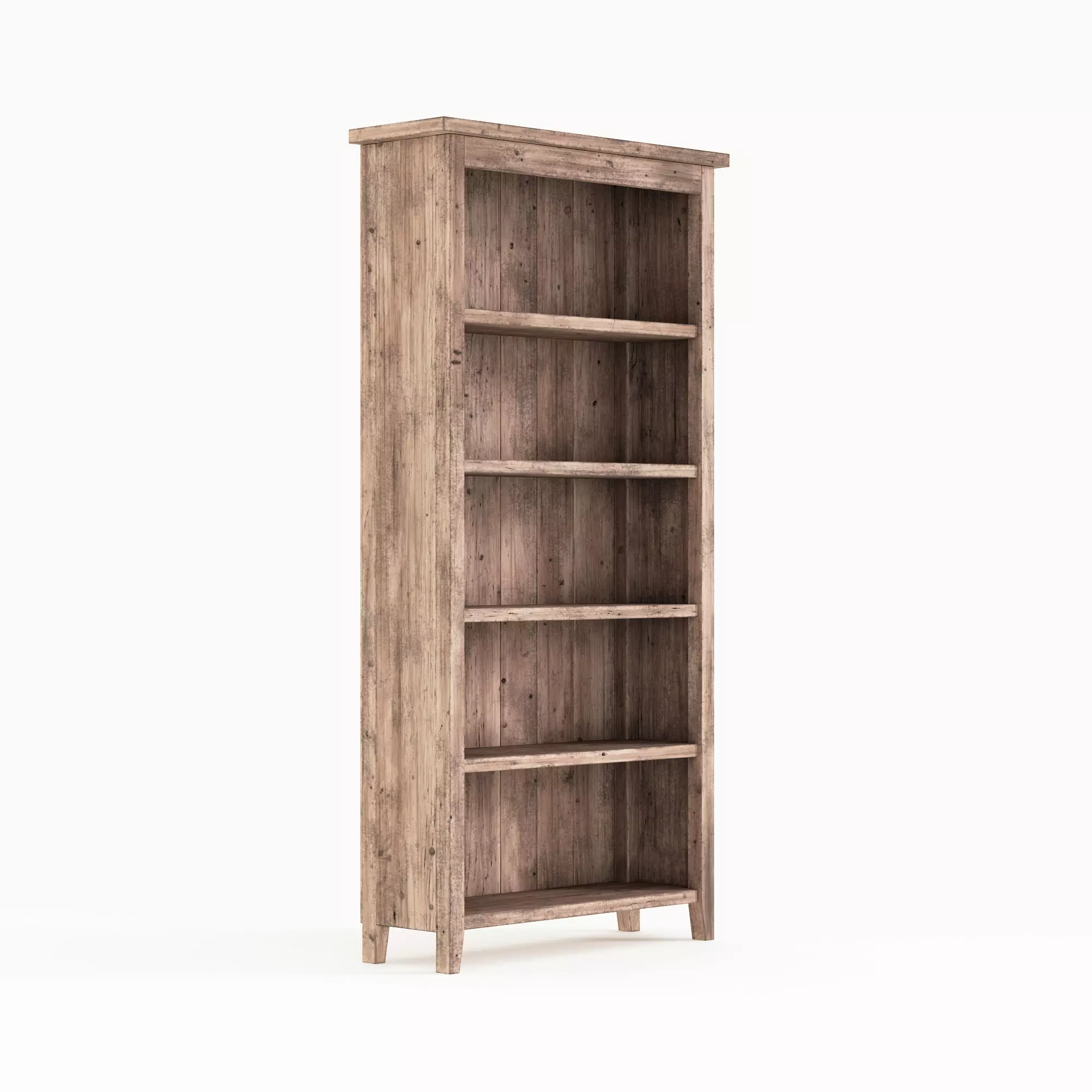Wooden Bookshelf 3D model_0