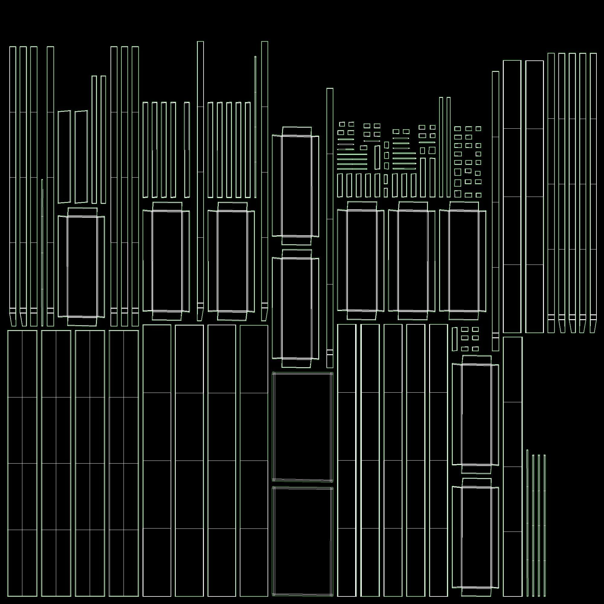 Wooden Bookshelf 3D model_5