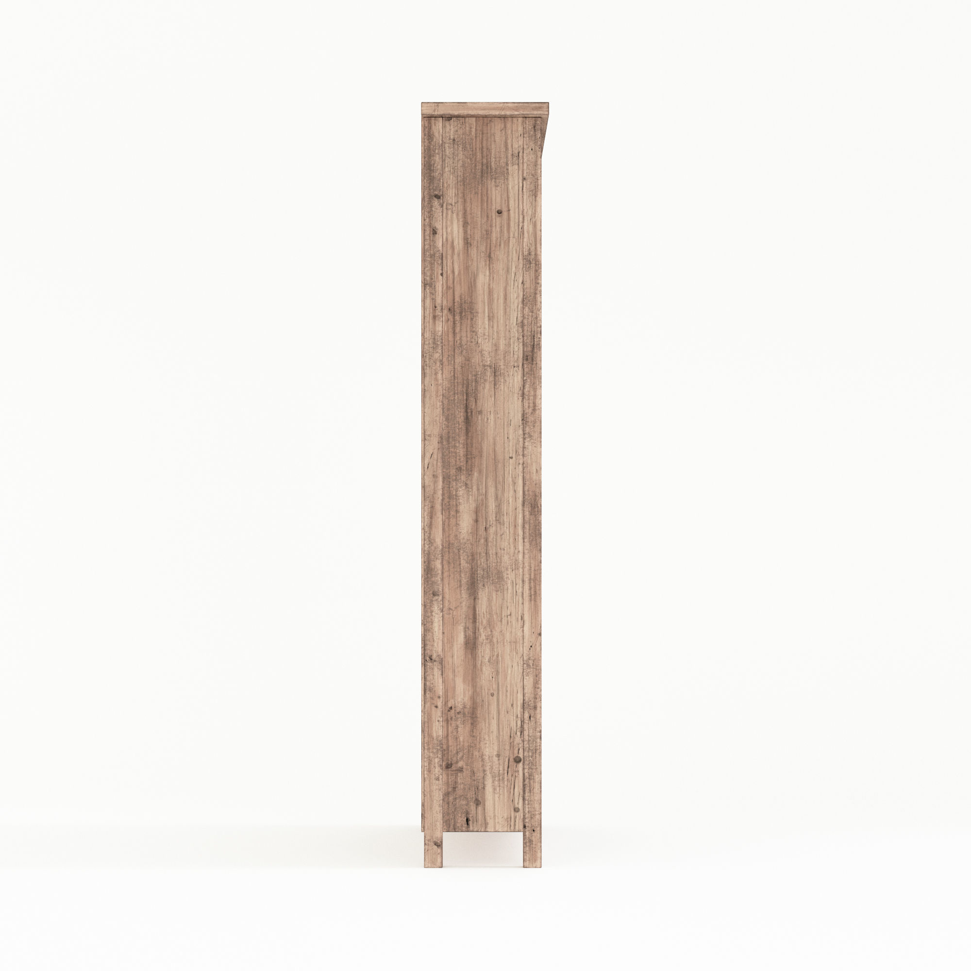 Wooden Bookshelf 3D model_2