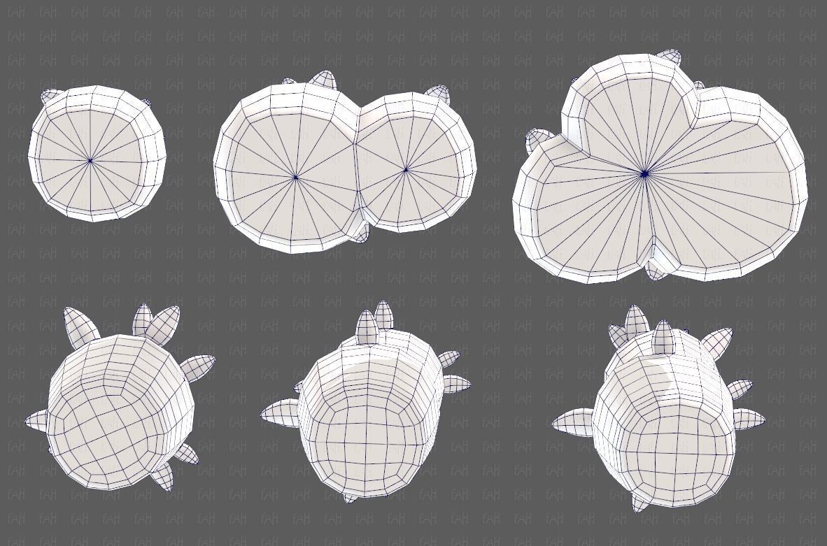 Trees Cartoon V39 Low-poly 3D model_40