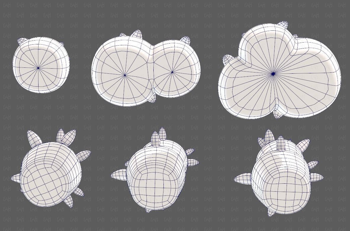 Trees Cartoon V39 Low-poly 3D model_38