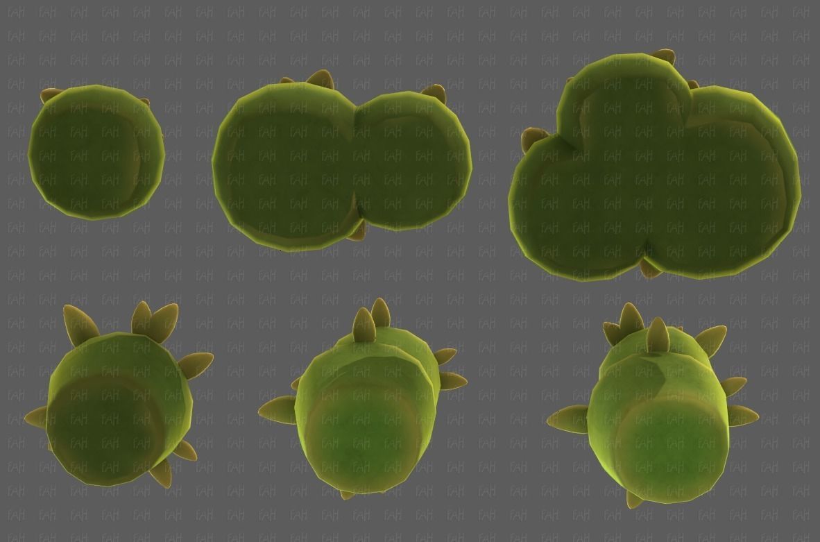 Trees Cartoon V39 Low-poly 3D model_39