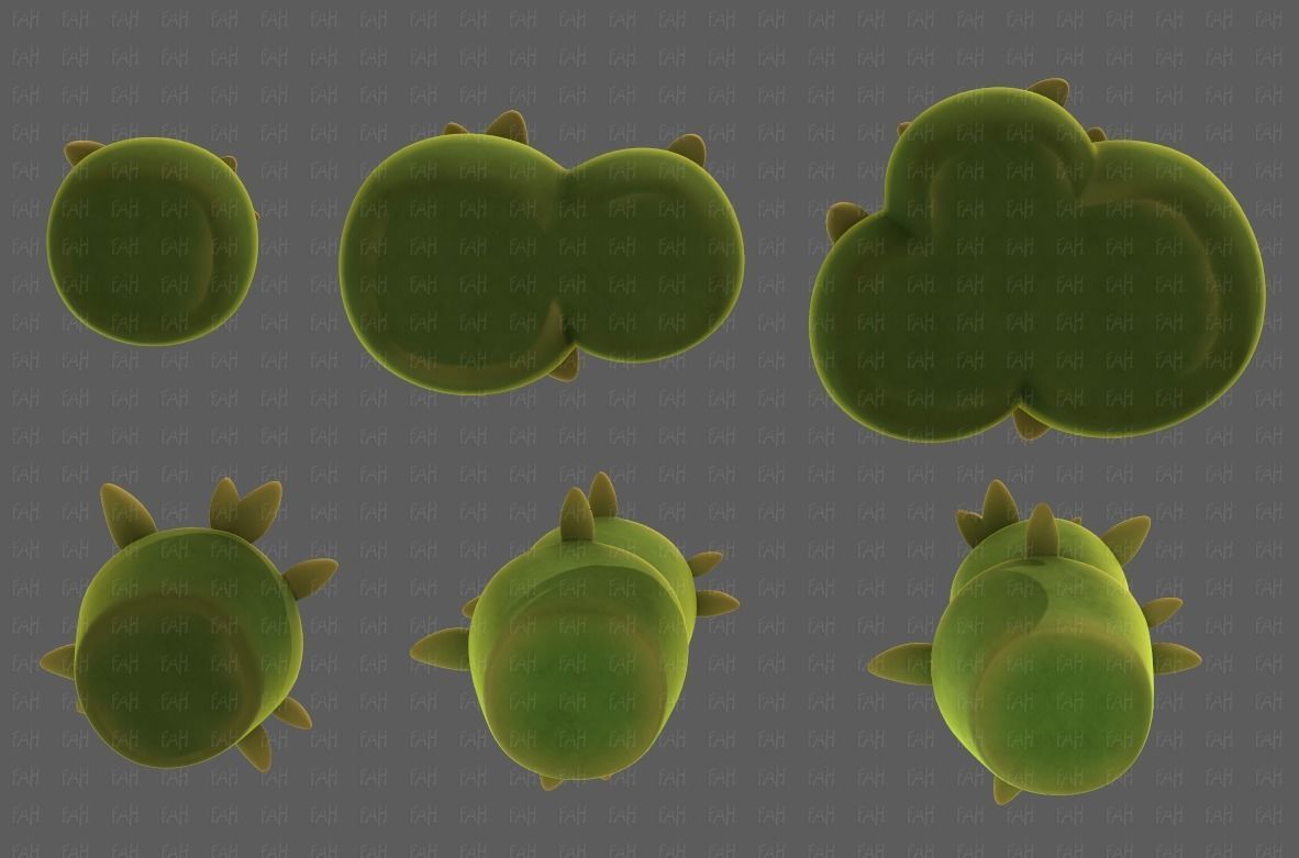 Trees Cartoon V39 Low-poly 3D model_37