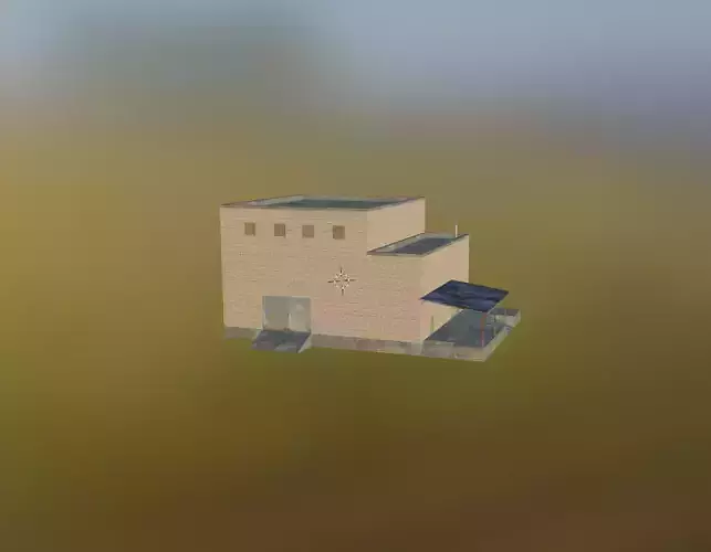 Industrial Brick Building with Interior