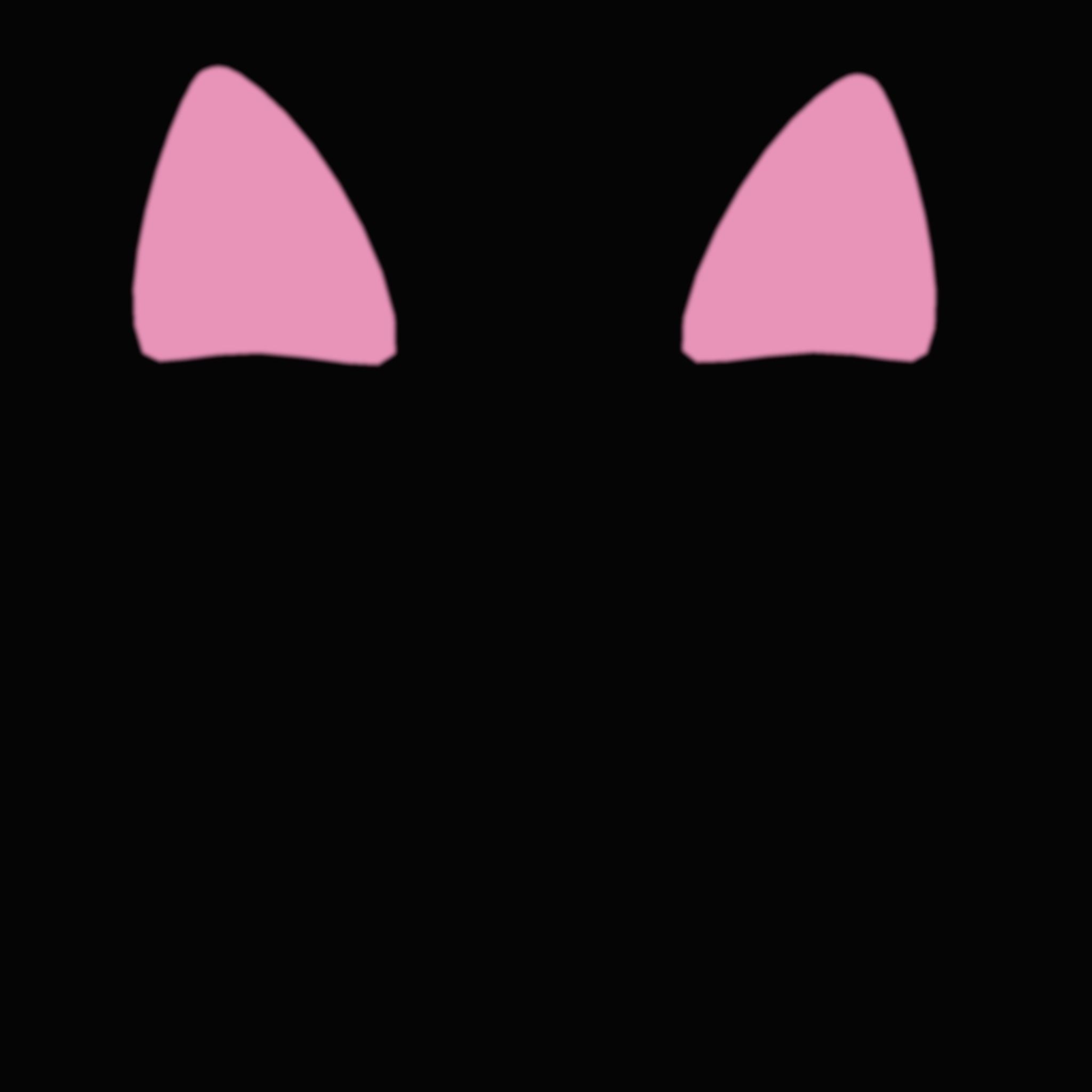 Furry Ears Tiara B01 Black - Headband Character Design Low-poly 3D model_17