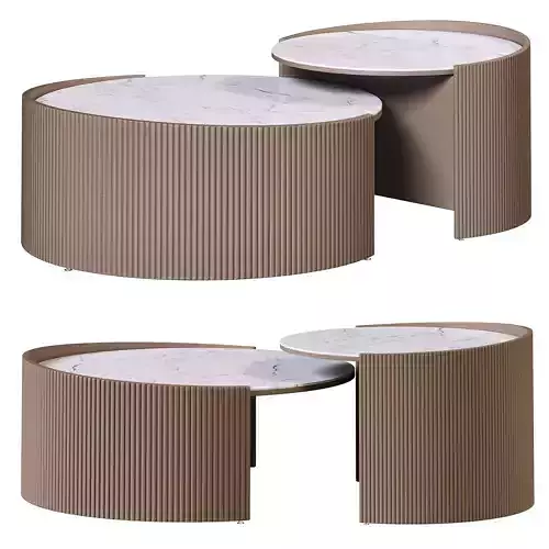 modern nesting coffee table set with drawer stone by homary