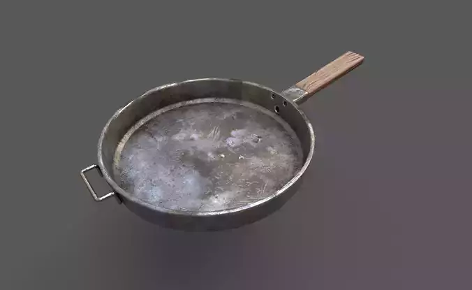 Stylized Game Ready Iron Pan
