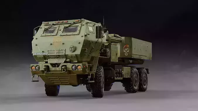 MLRS HIMARS M142 Low-poly 3D model