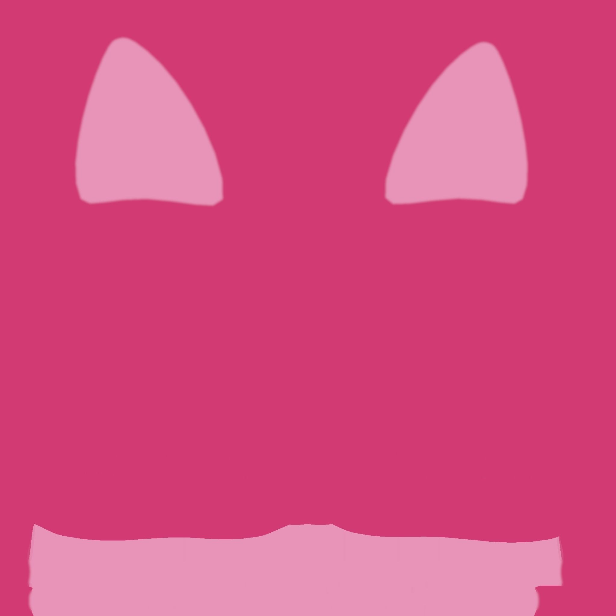 Furry Ears Tiara B02 Pink - Headband Character Design Low-poly 3D model_17