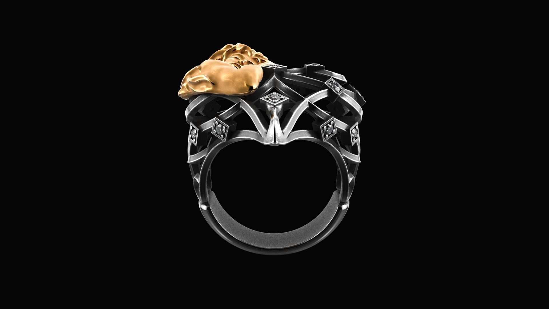 Magerit Versailles Ring Corazon Mujer 3D print model_3