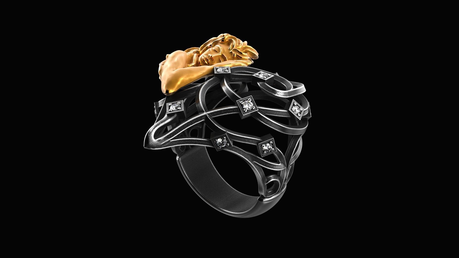 Magerit Versailles Ring Corazon Mujer 3D print model_2