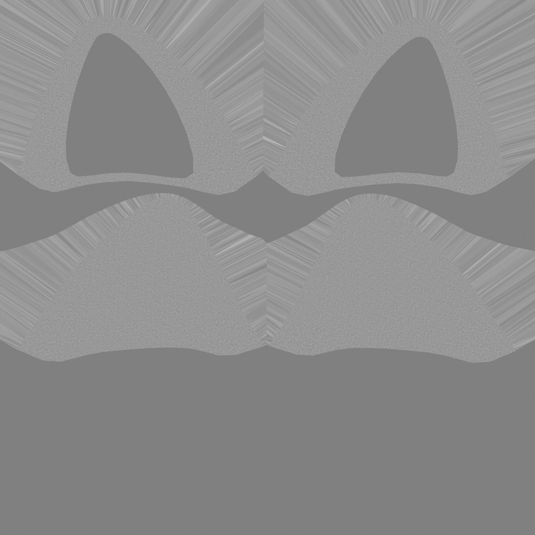 Furry Ears Tiara B07 Green - Headband Character Design Low-poly 3D model_18