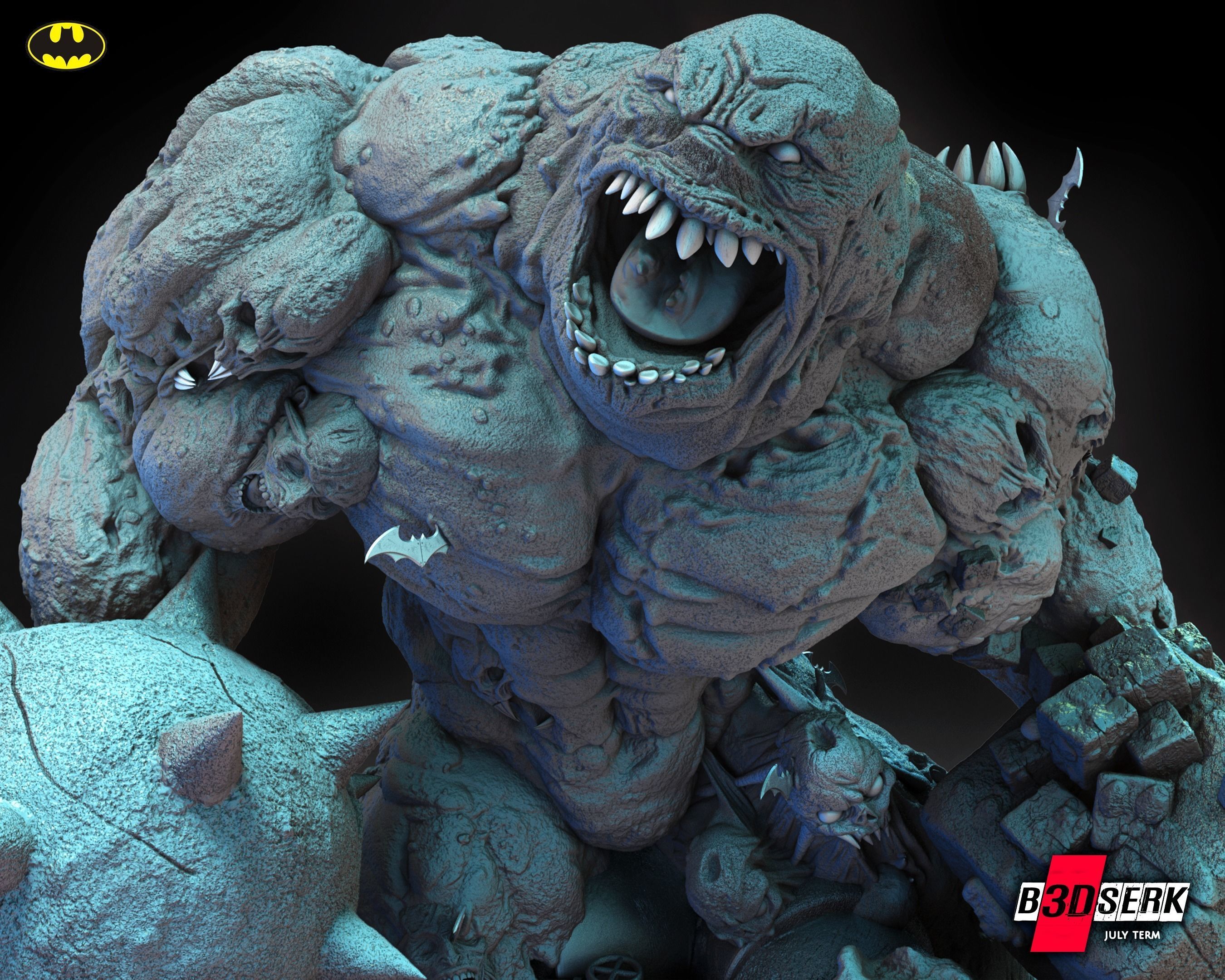 B3DSERK June term 2023 Clayface Bust ready for printing 3D print model_3