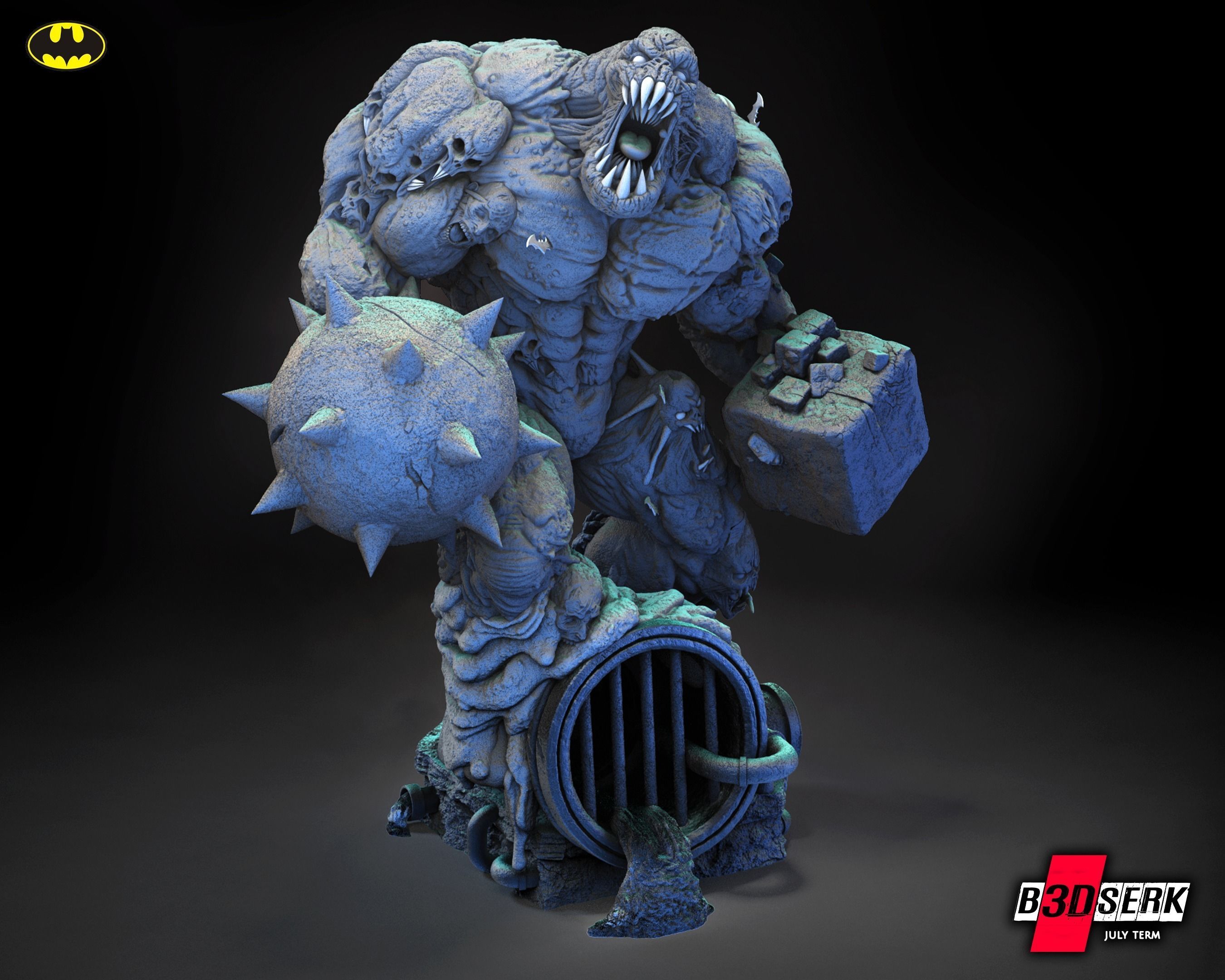 B3DSERK June term 2023 Clayface Bust ready for printing 3D print model_6