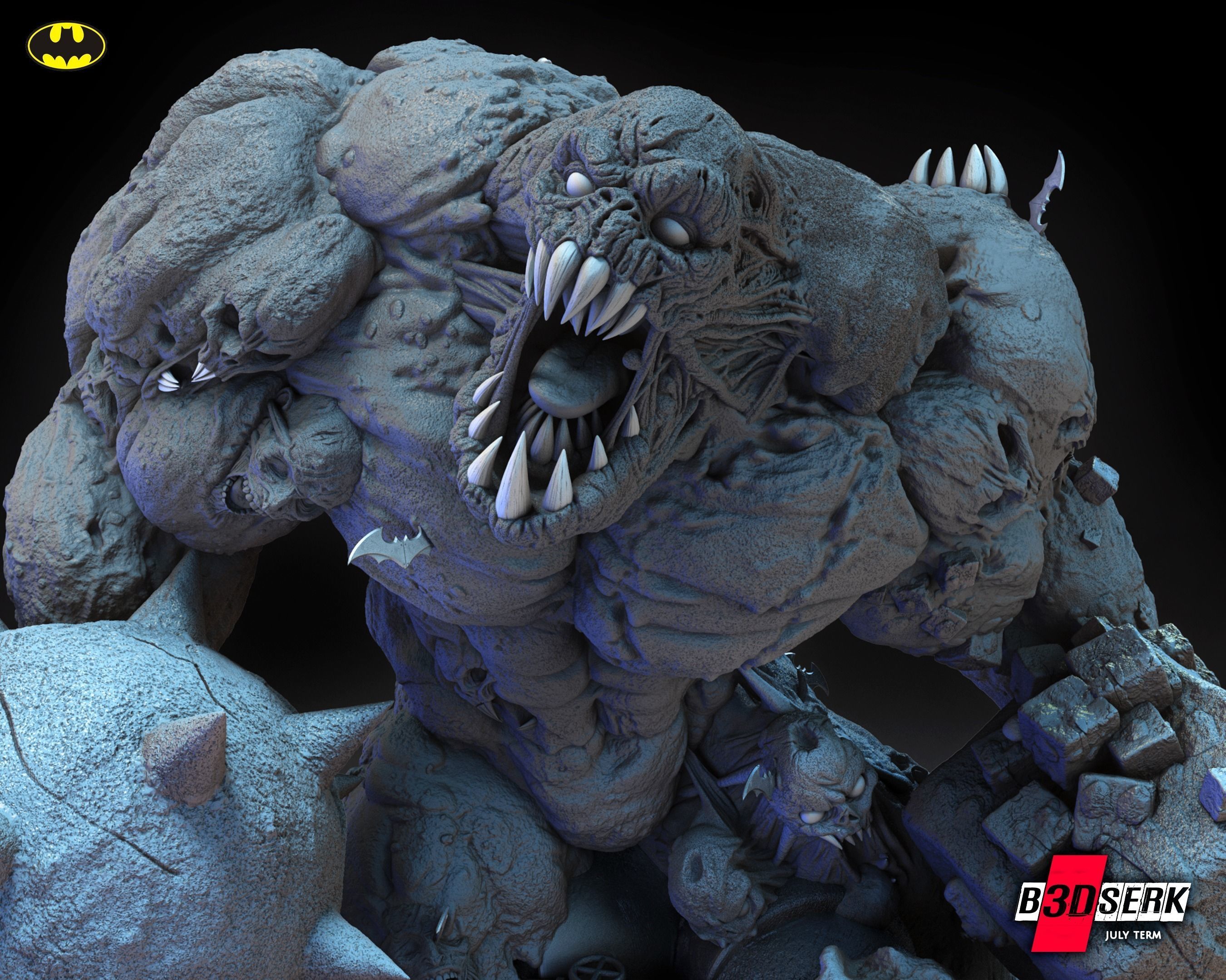 B3DSERK June term 2023 Clayface Bust ready for printing 3D print model_4