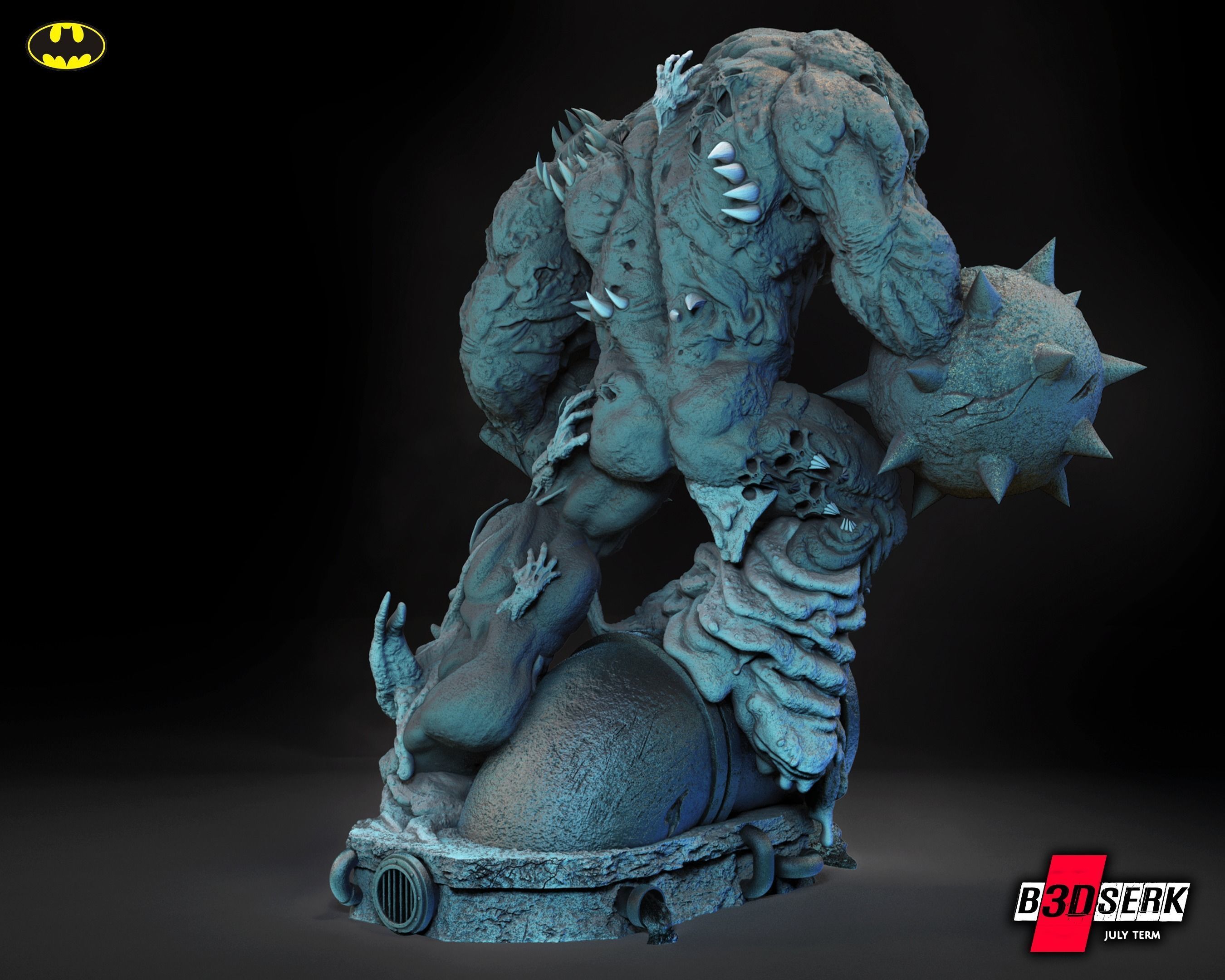 B3DSERK June term 2023 Clayface Bust ready for printing 3D print model_7