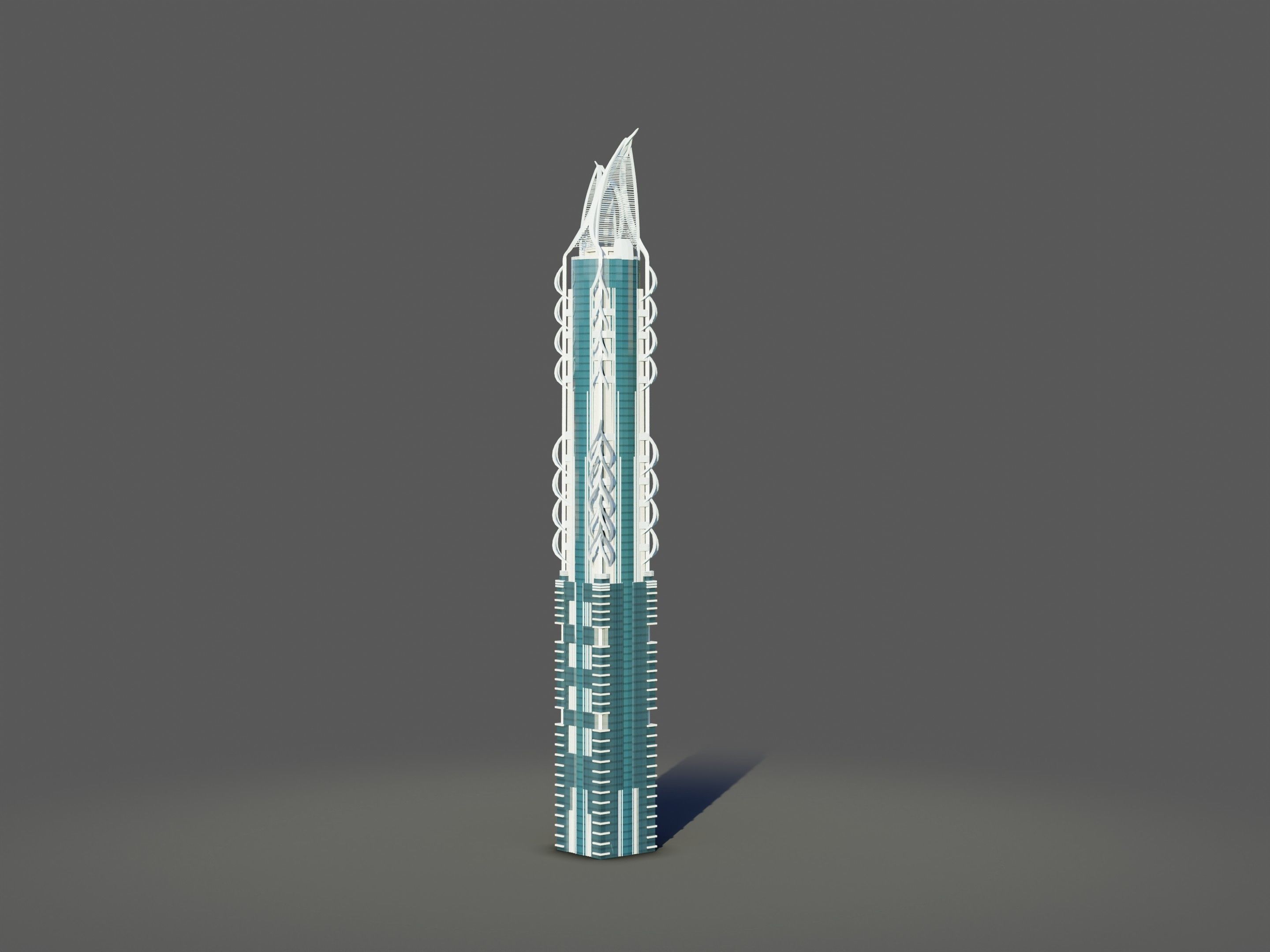 al hekma tower - Dubai 3D model_5