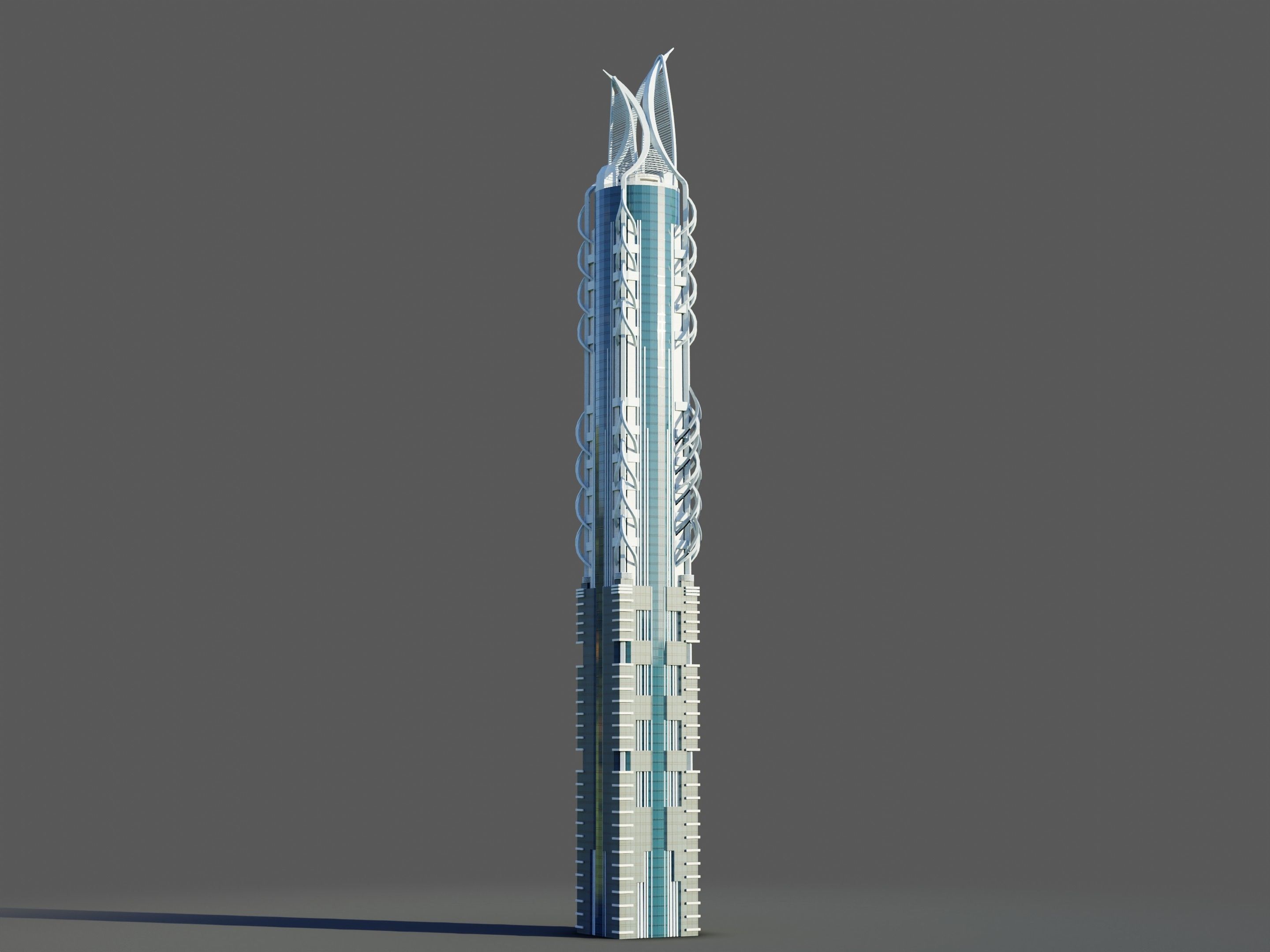 al hekma tower - Dubai 3D model_1
