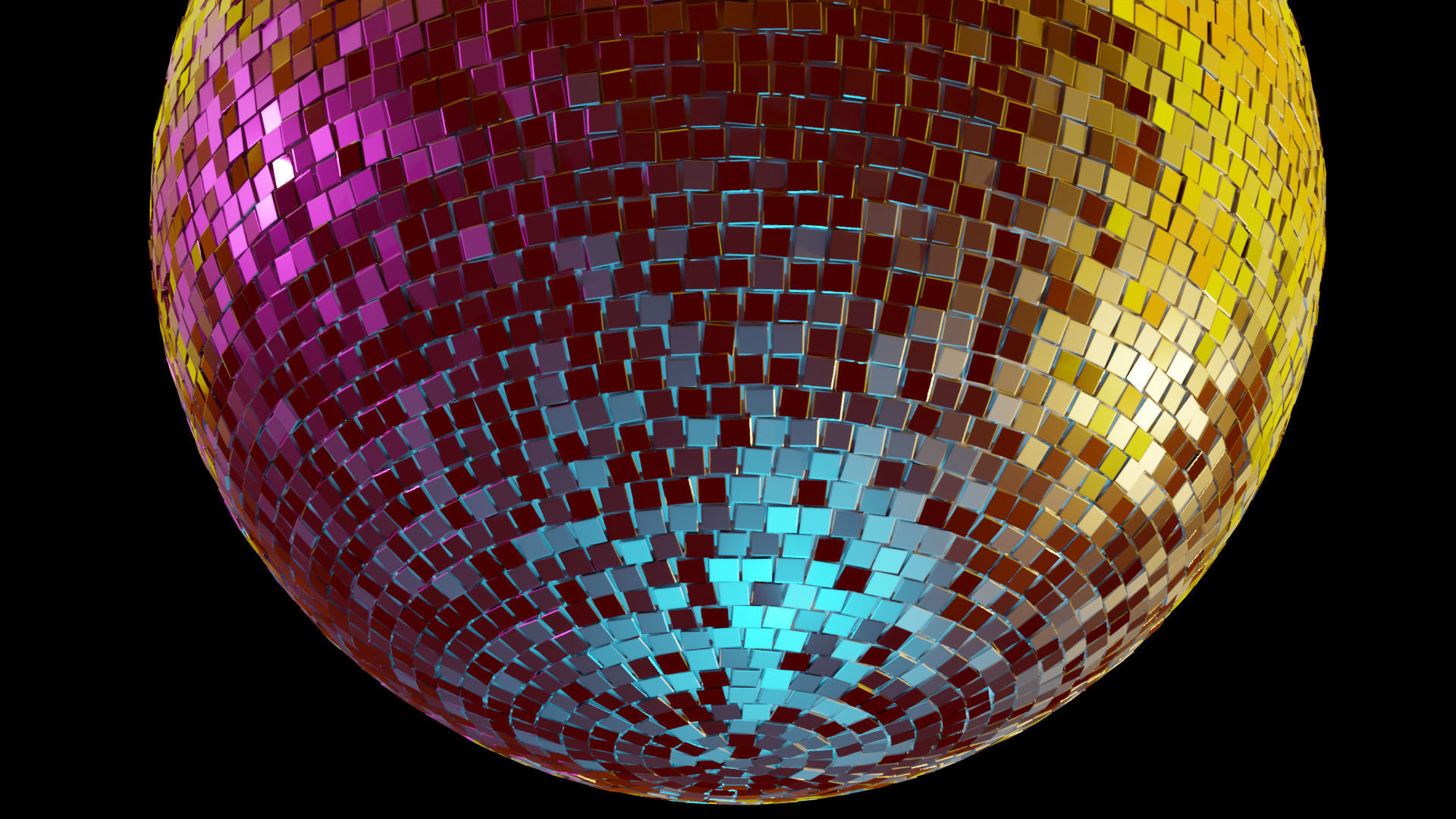 Disco ball 3D model_2