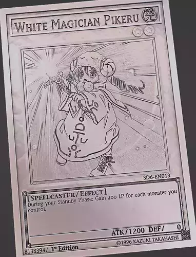 white magician pikeru - yugioh 3D print model