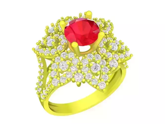 Luxury Diamond Women Ring 3D Model A5745