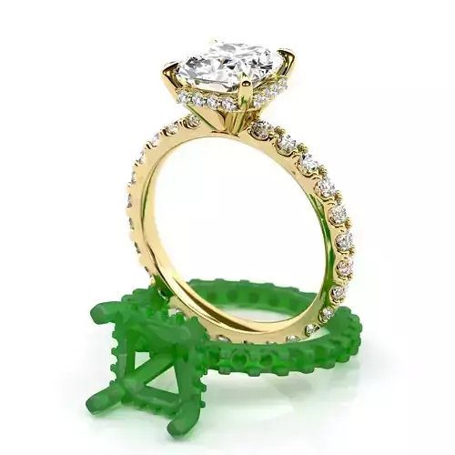 Cushion cut diamond engagement ring 2