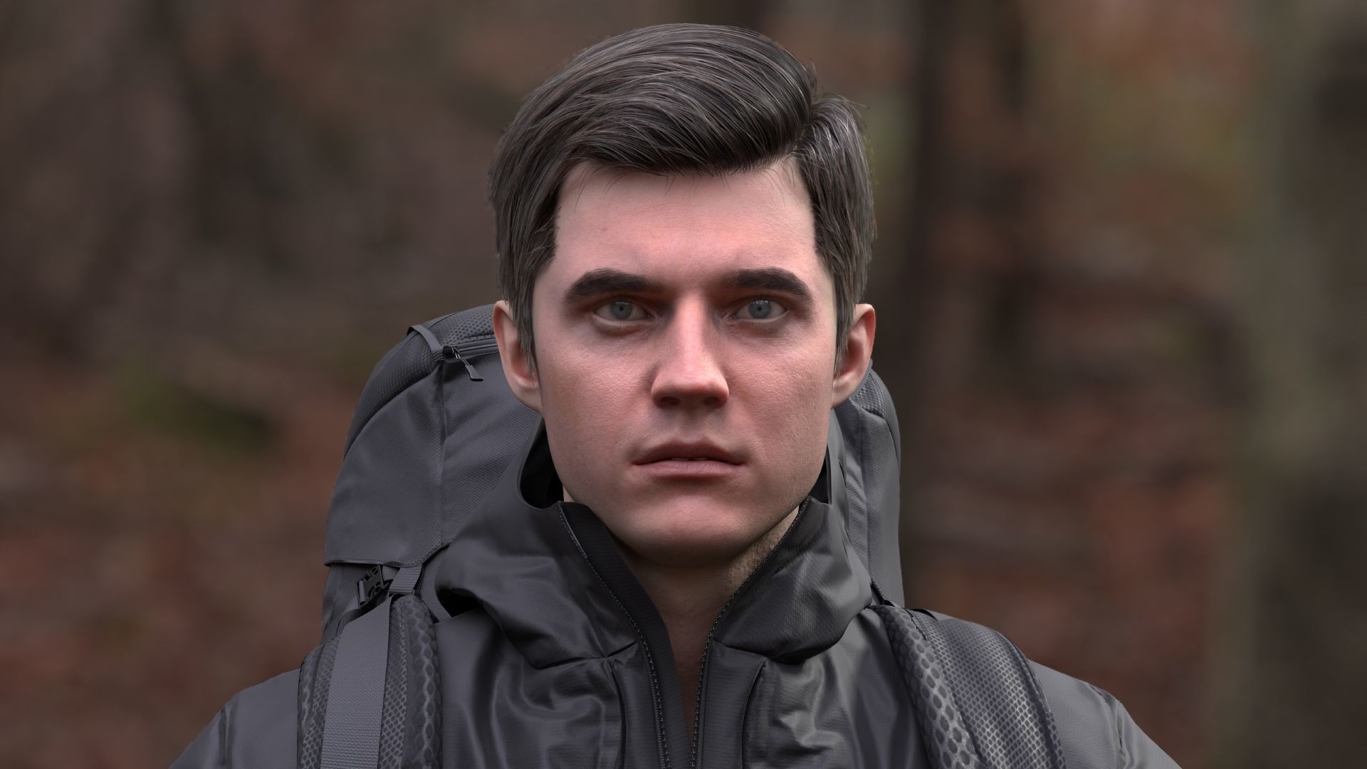 Man Backpacker - Modular - Rigged Low-poly 3D model_6