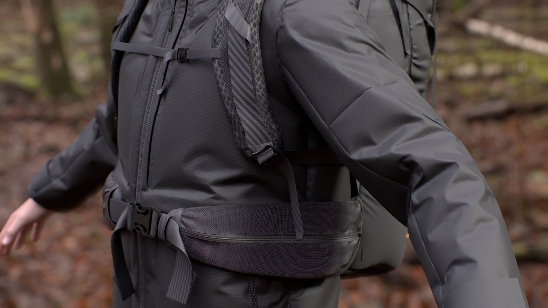 Man Backpacker - Modular - Rigged Low-poly 3D model_21