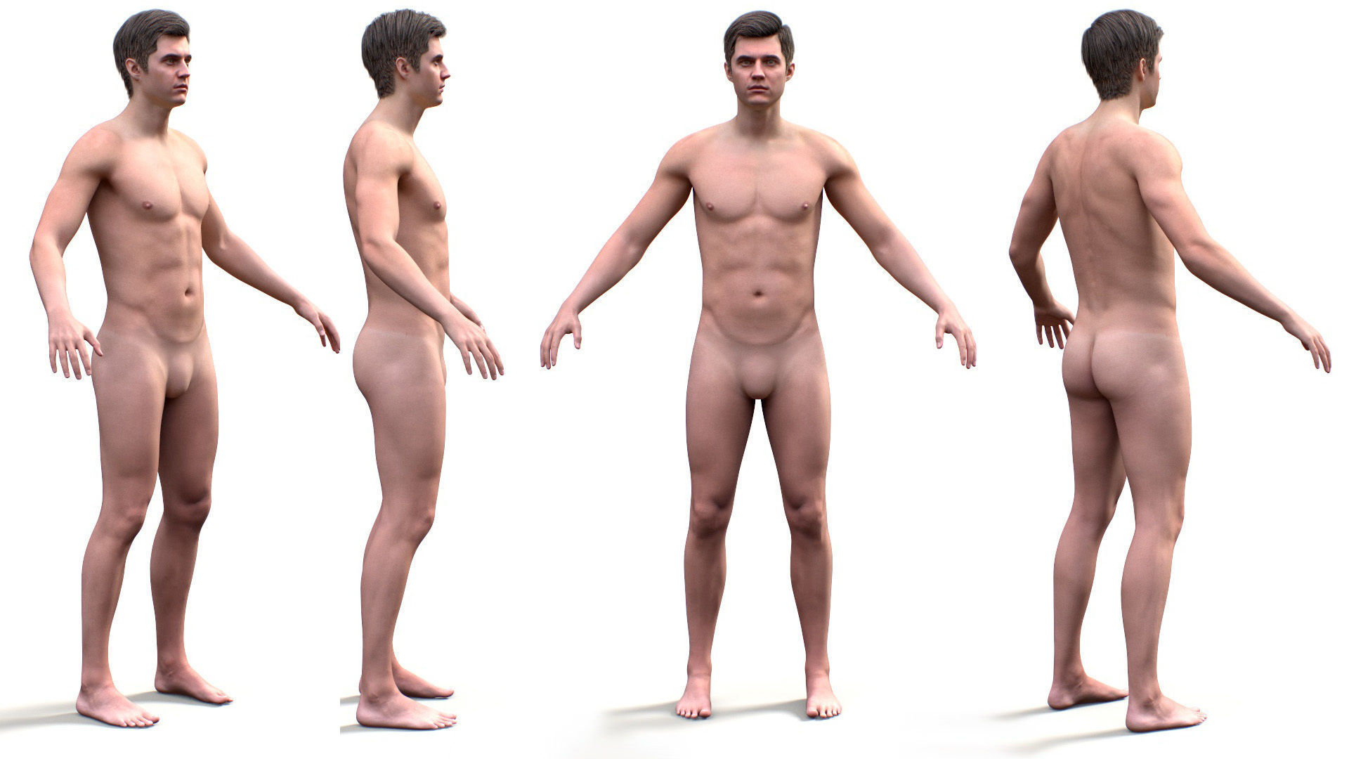 Man Backpacker - Modular - Rigged Low-poly 3D model_5