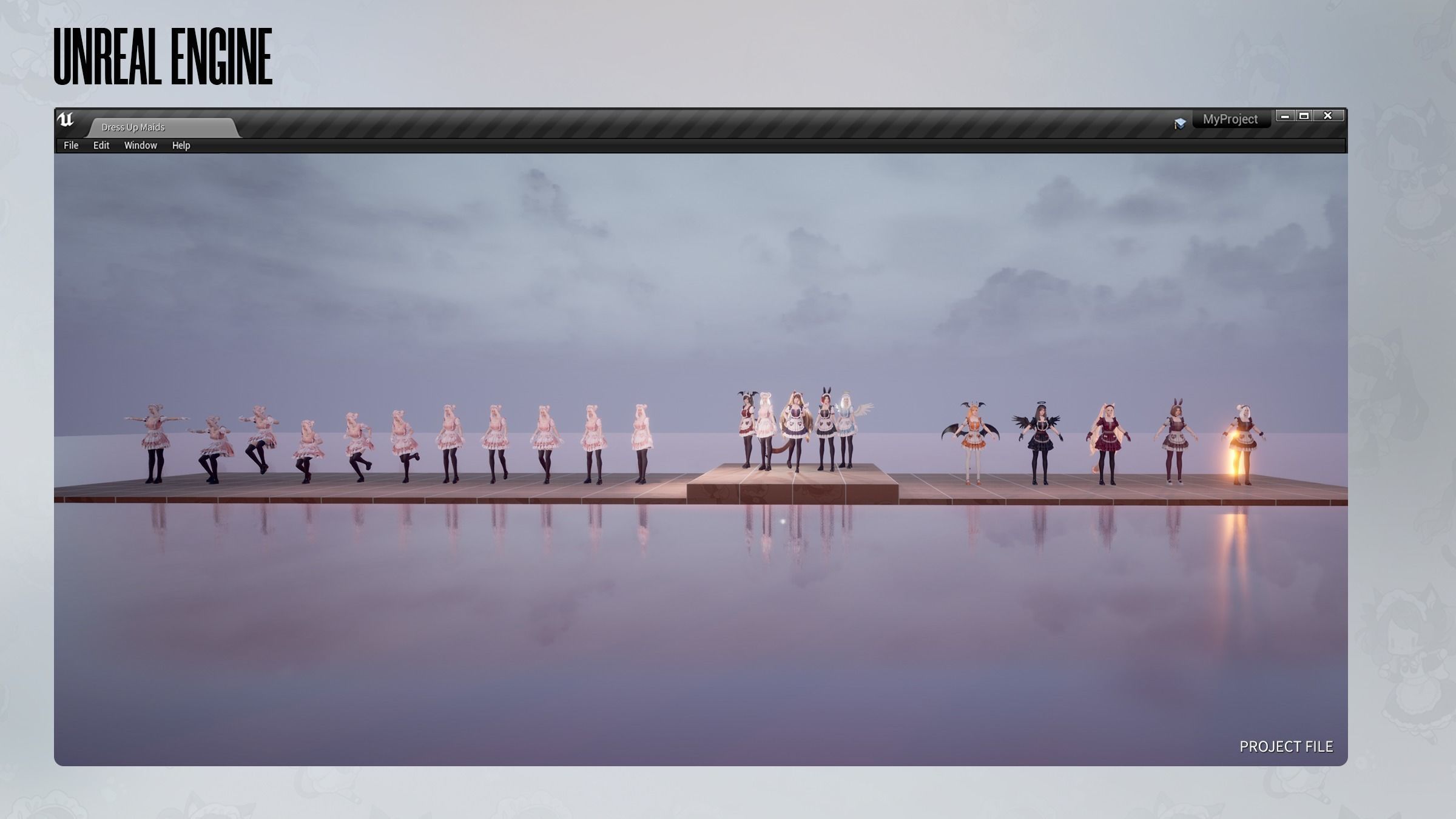 Dress Up Maids - Game Ready Low-poly 3D model_27