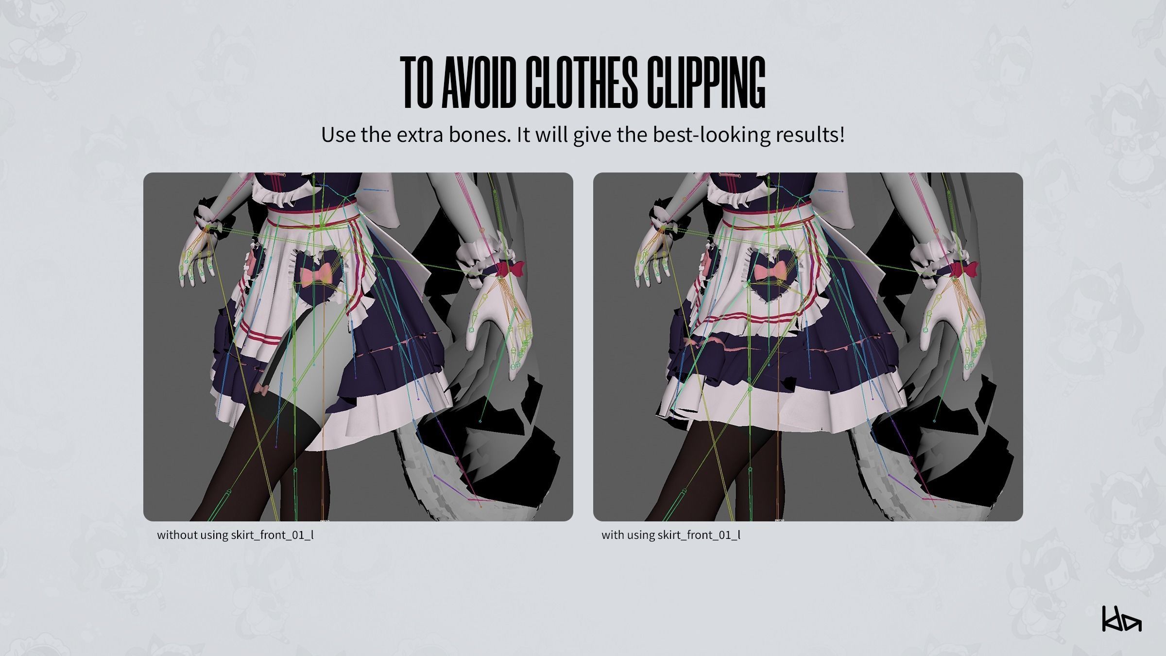 Dress Up Maids - Game Ready Low-poly 3D model_26