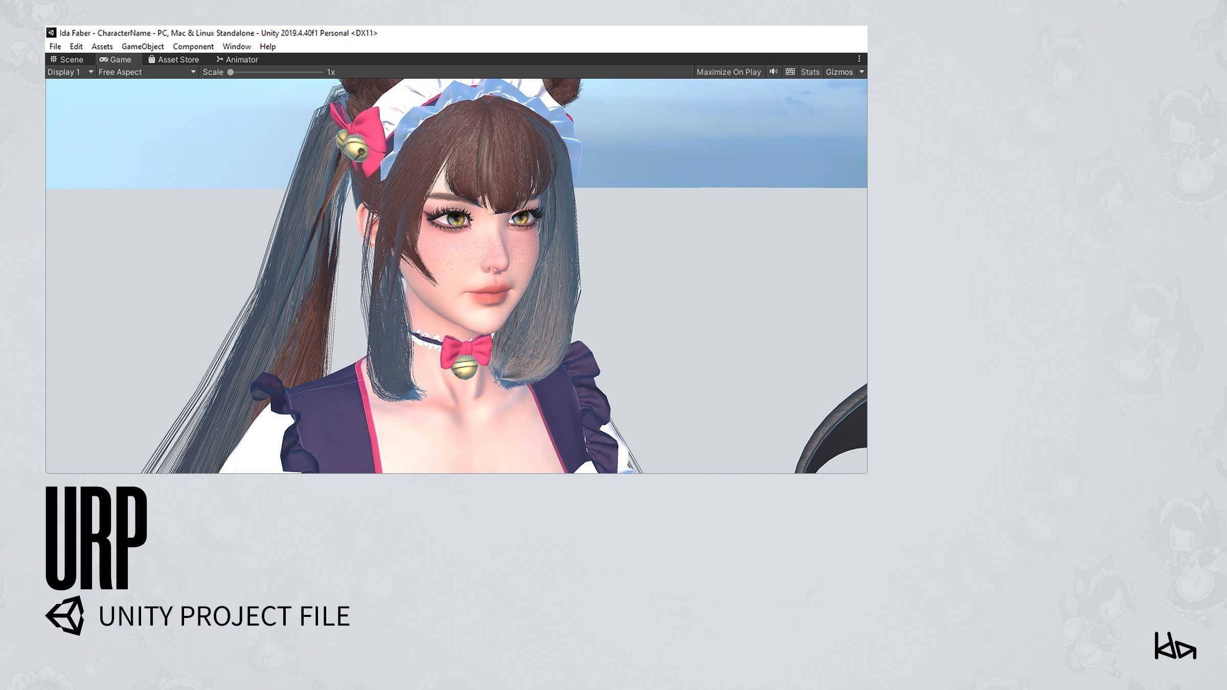 Dress Up Maids - Game Ready Low-poly 3D model_37