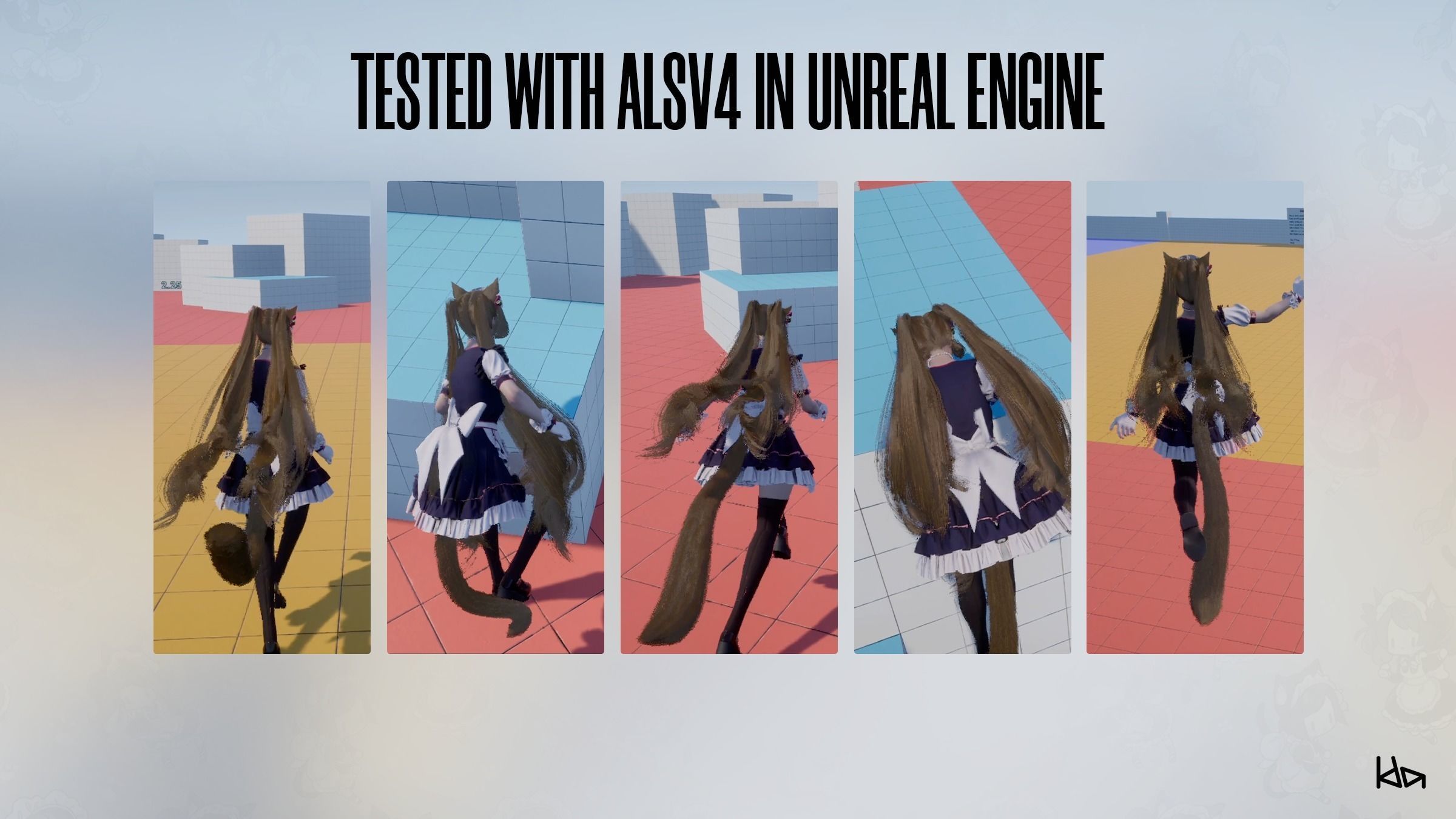 Dress Up Maids - Game Ready Low-poly 3D model_24