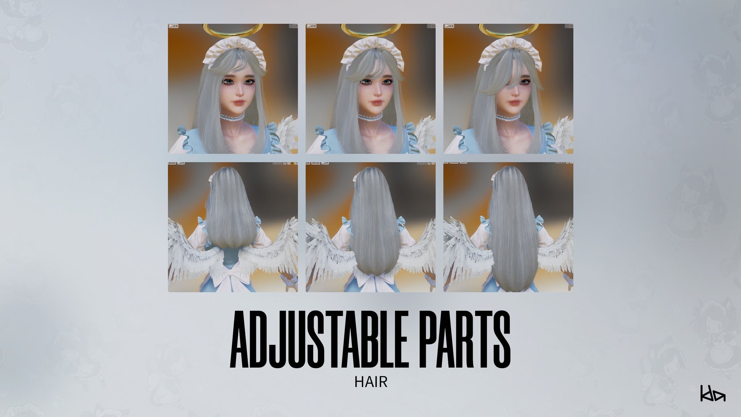 Dress Up Maids - Game Ready Low-poly 3D model_20