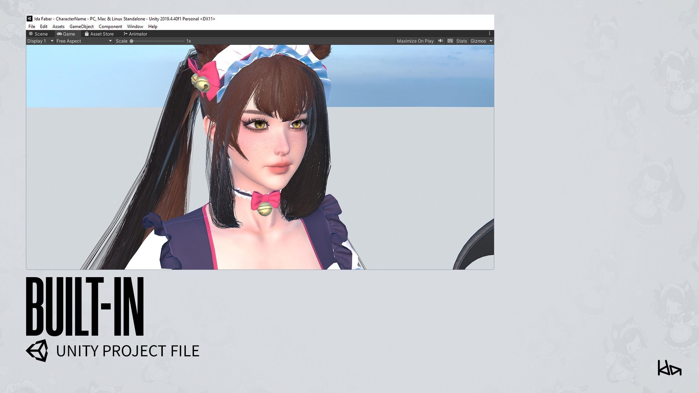 Dress Up Maids - Game Ready Low-poly 3D model_36