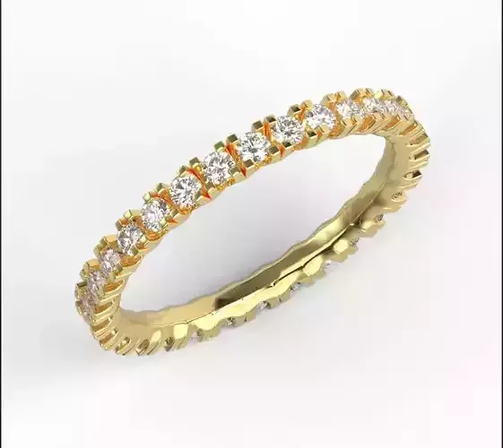 220721 R eternity Ring 30gems 3D print model