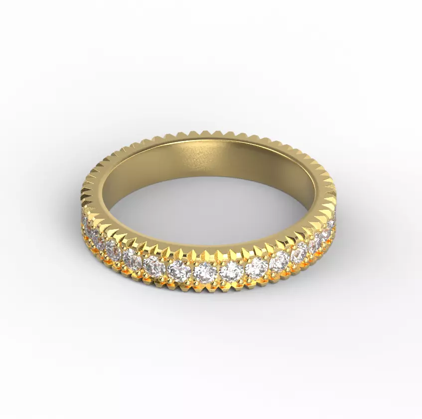 211015 R eternity ring with 30gems 2mm 3D print model