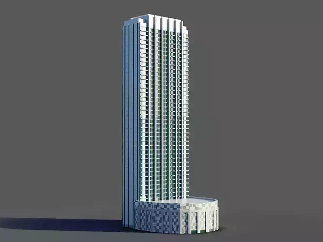 Burj crown - Dubai Free 3D model