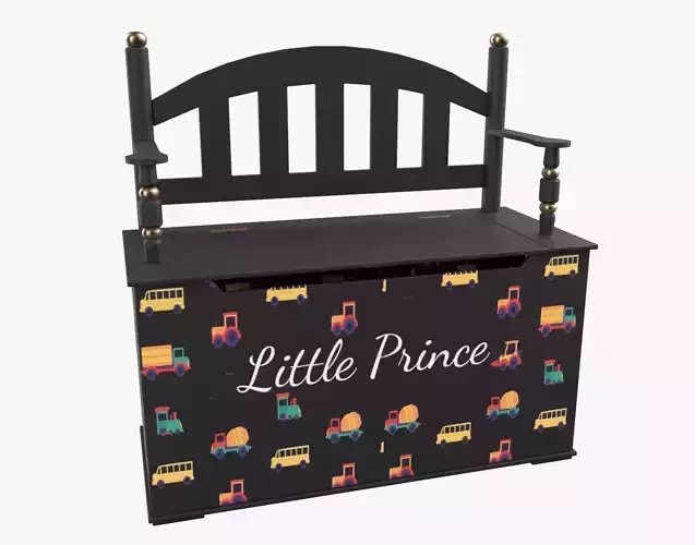 Kid Toy Box Child Throne Sticker Black