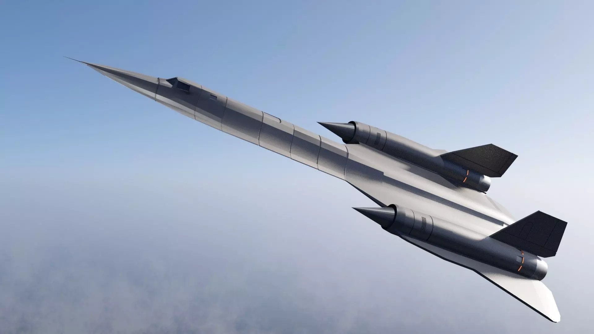 SR-71 Blackbird Free low-poly 3D model